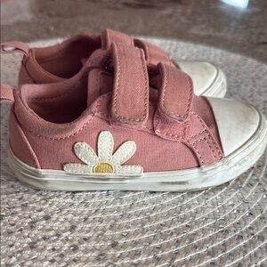 Pink Kids Shoes with Daisy Design